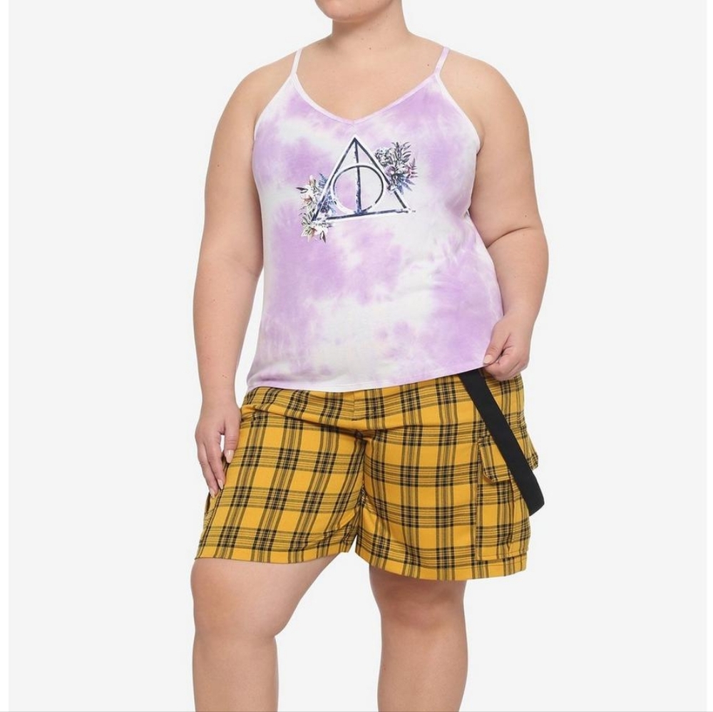 Deathly Hallows Pink Tie Dye Tank